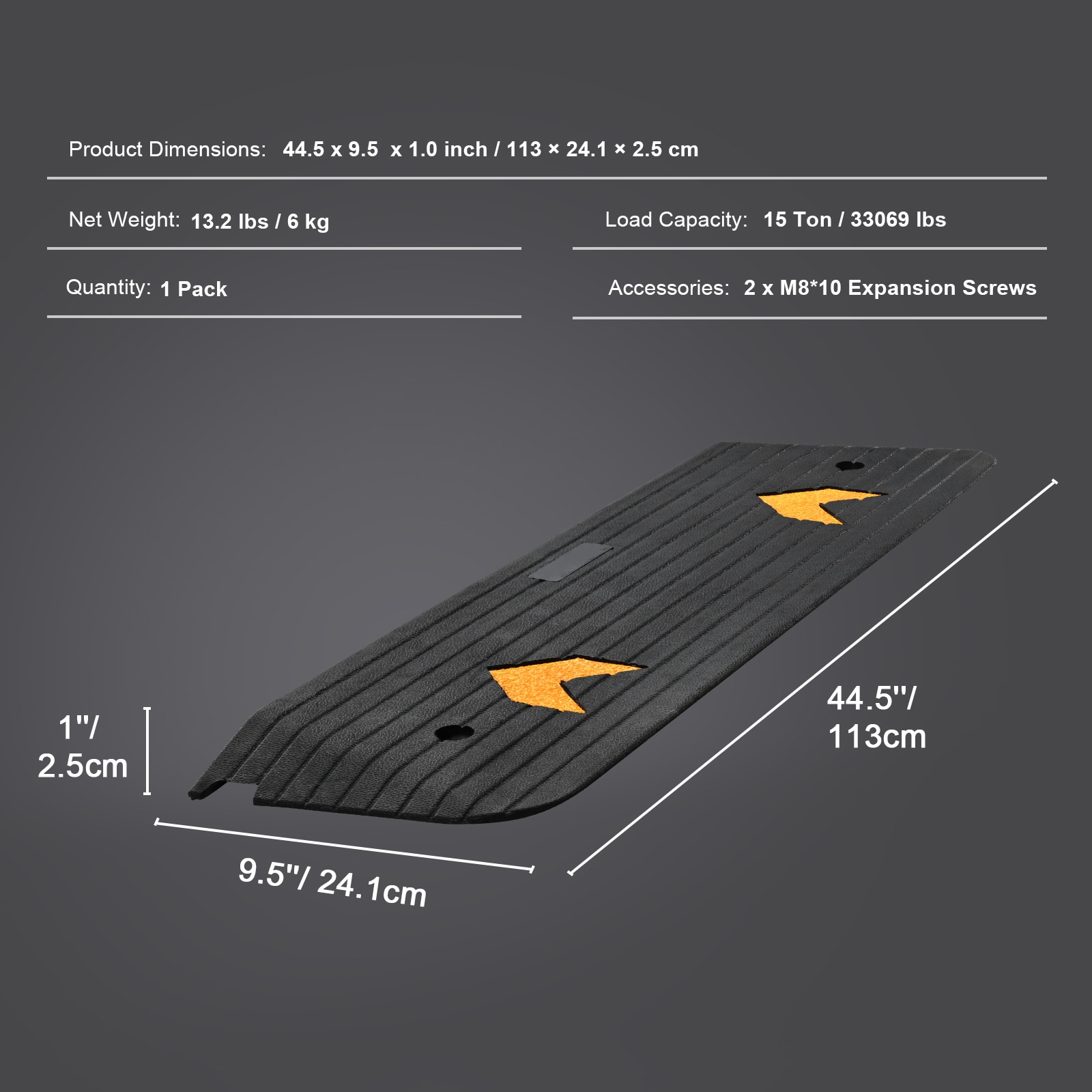 Rubber Threshold Ramp For Wheelchair And Scooter Doorway Access_voghion.com